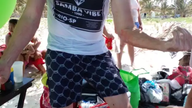 Los tres hombres terminaron apenas algunas lesiones