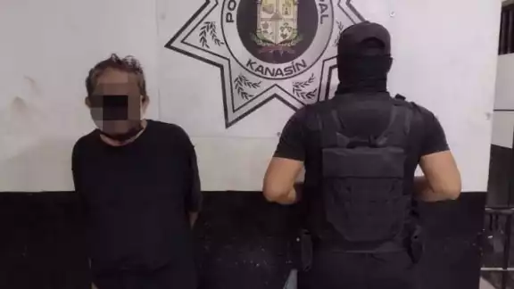 El hombre fue trasladado a la comandancia municipal de Kanasín
