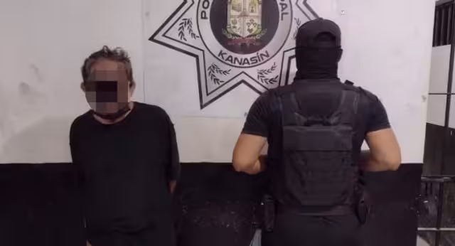 El hombre fue trasladado a la comandancia municipal de Kanasín