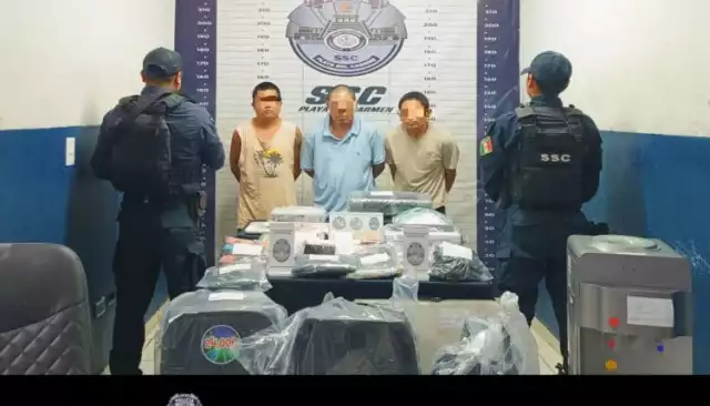 Los imputados fueron identificados como Luis Orlando N., y Jairo Nain N., ambos originarios de Playa del Carmen, así como Daniel Antonio N. de Chiapas