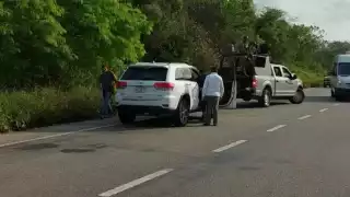 La camioneta no pudo avanzar más hacia su trayecto