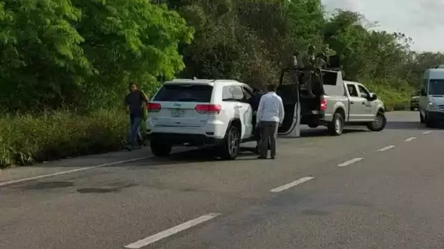 La camioneta no pudo avanzar más hacia su trayecto