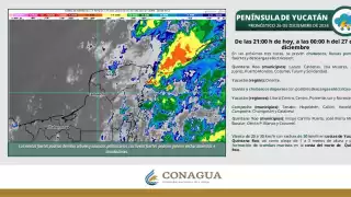 Fuertes lluvias, oleaje elevado y posible formación de trombas; el pronóstico del clima en la Península de Yucatán