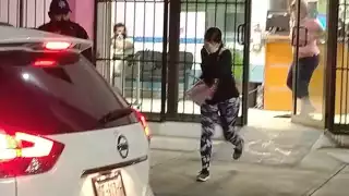 La presunta víctima salió corriendo hacia una camioneta