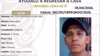 Emiten ficha de búsqueda en Lázaro Cárdenas por desaparición de Héctor Joaquín Olvera Díaz
