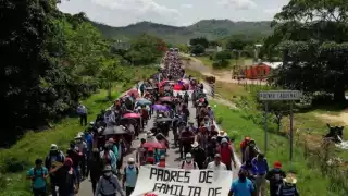 Normalistas de Mactumactzá  marchan por l liberación de sus colegas reclusos