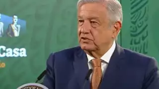 AMLO, durante la conferencia de prensa