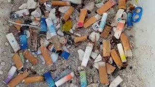 En las limpiezas han encontrado basura debajo de la arena