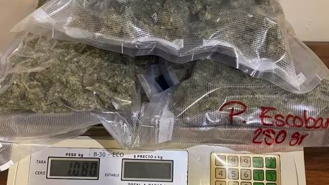 Las bolsas venían en otros plásticos para tratar de disfrazar la droga