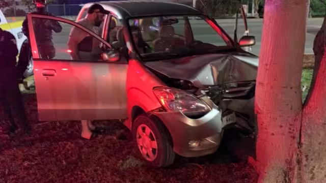 Así terminó el vehículo después del choque