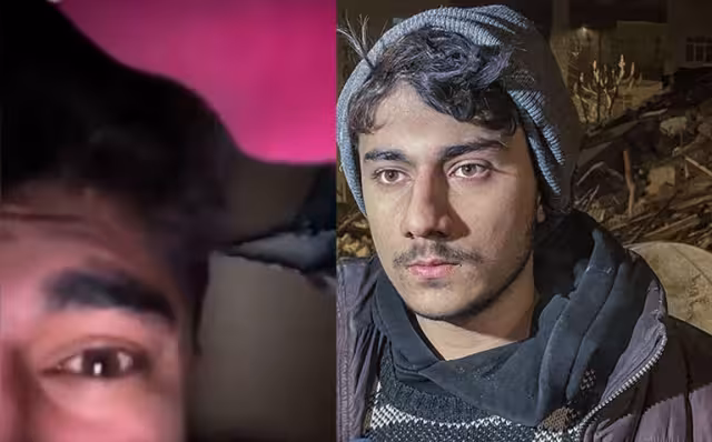 El joven Boran Kubat después de ser rescatado