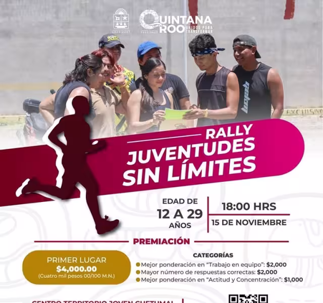 El Rally "Juventudes Sin Límite" se llevará a cabo este viernes 15 de noviembre