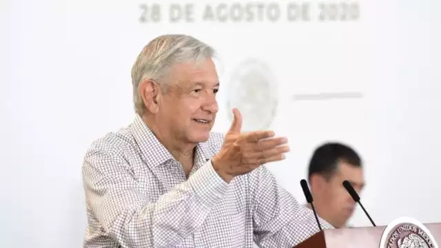 Presidente AMLO en conferencia de prensa en Tamaulipas