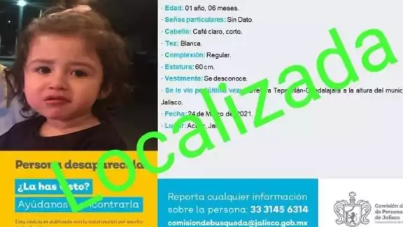 Localizan a Julia, una de los menores de la familia desaparecida en Jalisco Localizan a Julia, una de los menores de la familia desaparecida en Jalisco