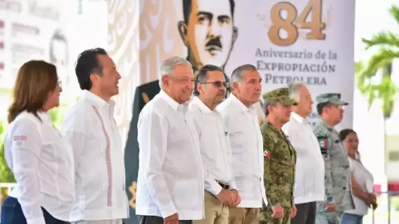 El presidente AMLO celebra el aniversario de la Expropiación Petrolera