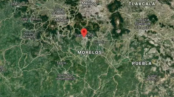 Vista satelital de Cuernavaca, Morelos