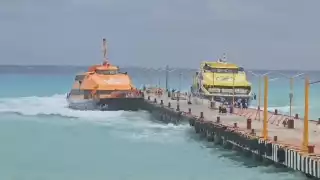 Suspenden temporalmente la ruta Cozumel-Playa del Carmen por condiciones marítimas adversas