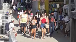 Los turistas llegaron a disfrutar del clima en Cozumel.
