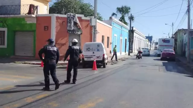 Al lugar arribaron elementos de la Policía Municipal de Mérida