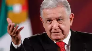 Presidente AMLO en conferencia matutina de prensa