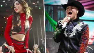 Danna Paola y Eduin Caz estarían juntos por un proyecto que tienen entre manos dentro de la música