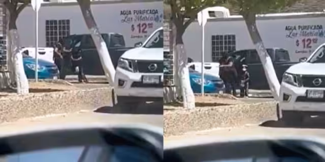 El video fue registrado el 16 de marzo cerca de una escuela privada de Empalme, Sonora. Foto: Especial