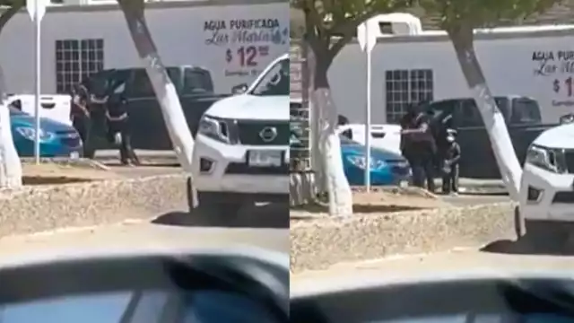 El video fue registrado el 16 de marzo cerca de una escuela privada de Empalme, Sonora. Foto: Especial