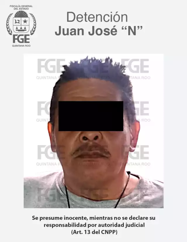 Juan José "N" fue detenido en su domicilio por la FGE.