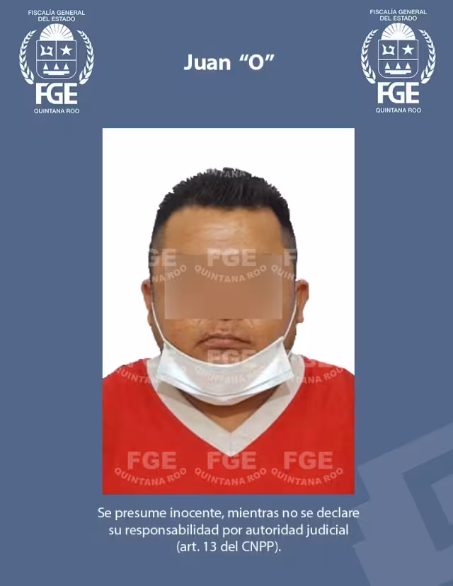 El hombre identificado como Juan 'O' es acusado de asesinar a un hombre en Puerto Morelos