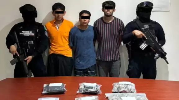 Tres hombres fueron detenidos en posesión de drogas en Tulum