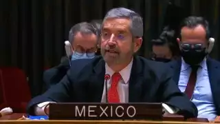 Juan Ramón de la Fuente, representa a México en la ONU, en medio de un conflicto bélico entre Rusia y Ucrania. Foto: SRE