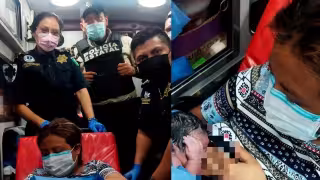 La bebé y la madre fueron traladadas al hospital