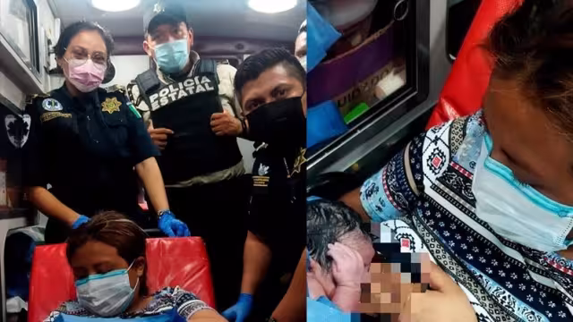 La bebé y la madre fueron traladadas al hospital