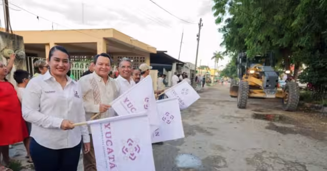 Plan Bienestar para Yucatán llega a Umán con obras de reconstrucción de calles