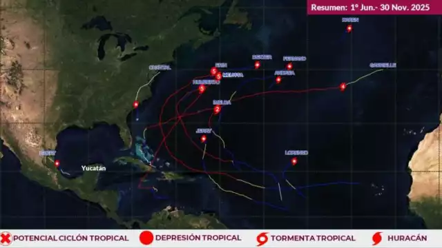 Concluye temporada de ciclones tropicales en el Atlántico