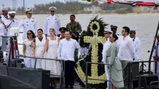 Realizan ceremonia por el Día de la Marina en la Novena Zona Naval en Yucalpetén