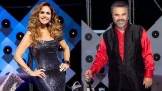 El boxeador y la 'Novia de México' tuvieron un encuentro romántico en el escenario en un evento en Monterrey.