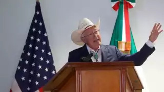 Ken Salazar y AMLO sostuvieron una reunión este día en Palacio Nacional
