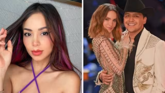 La influencer Caeli le coquetea y manosea a Christian Nodal frente a Belinda
