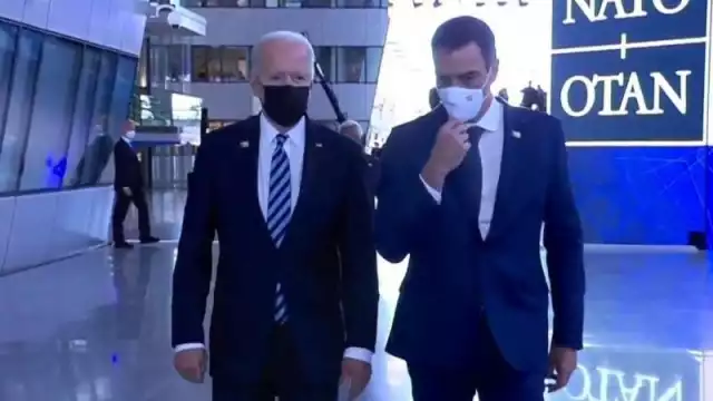 El presidente de EU, Joe Biden, y el presidente del Gobierno, Pedro Sánchez.