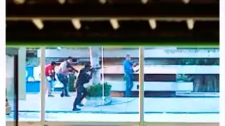 Sujetos armados se enfrentaron con elementos de seguridad. Foto: Captura de pantalla