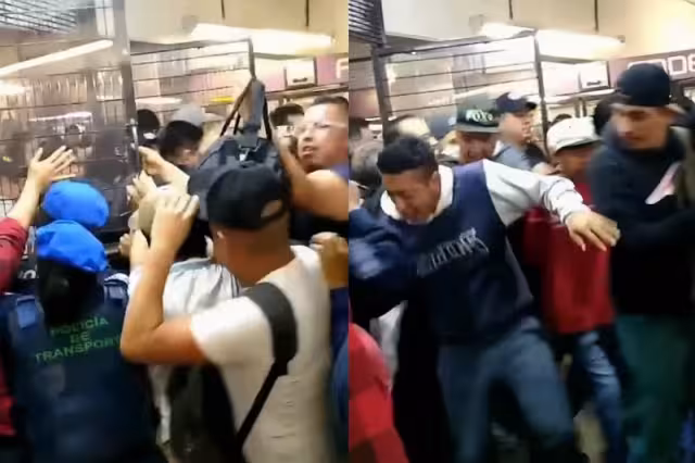 Estampida en metro Pantitlán en la CDMX