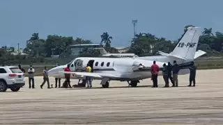 Jet Cessna Citation 501 abandonado en el aeropuerto internacional de Belice