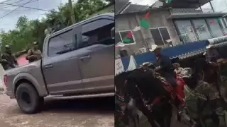 En videos se muestra a supuestos civiles armados que participan en una cabalgata en Zirandaro de los Chávez.