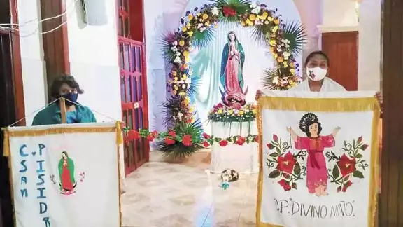 Realizarán rosarios y las misas en honor a la Virgen de Guadalupe.
