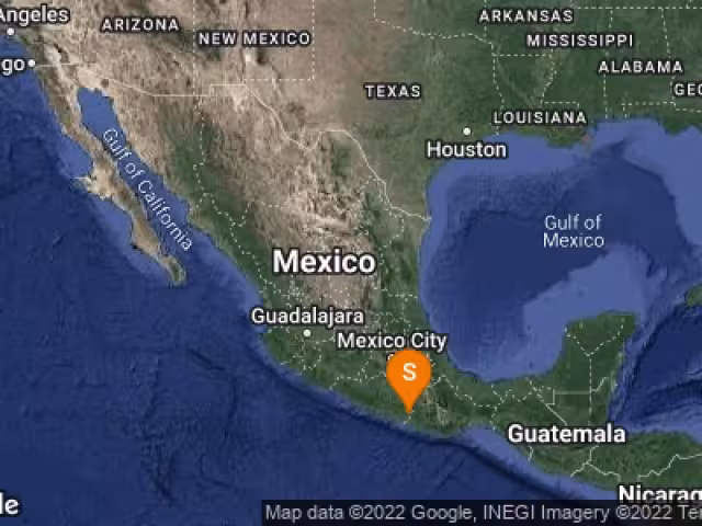 De acuerdo con el Sismológico Nacional el movimiento telúrico se registró a 25 kilómetros de este municipio guerrerense