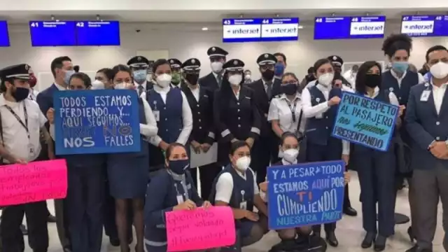 Trabajadores de Interjet exigen que se les paguen sus sueldos