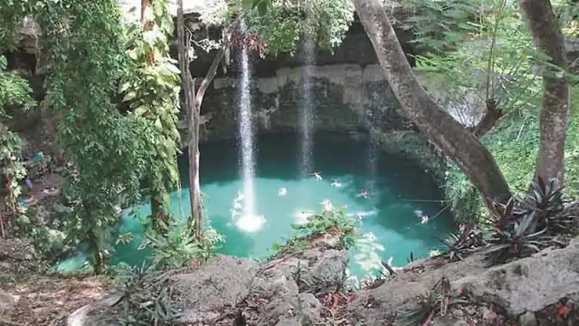 Los cenotes son pozos de gran profundidad que se alimentan por la filtración del agua de las lluvias. Foto: Por Esto!