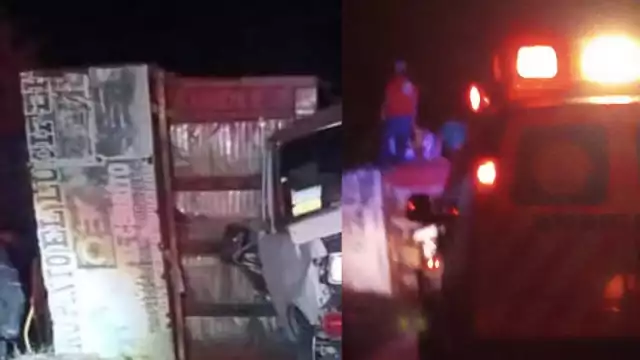 El aparatoso accidente dejó daños materiales en la carretera estatal Tekat-Conkal