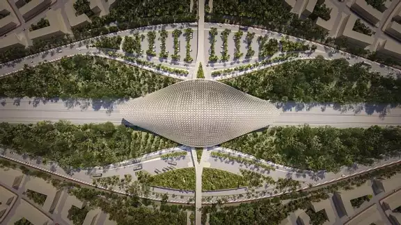 La estación del Tren Maya en Tulum tendrá elementos de la cultura maya en su edificación La estación del Tren Maya en Tulum tendrá elementos de la cultura maya en su edificación